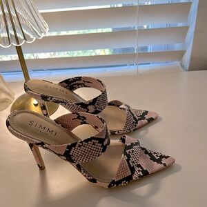 Pink Snake Skin Heels Brand new